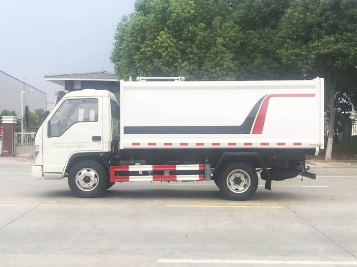 福田小卡之星3側(cè)掛桶式垃圾車