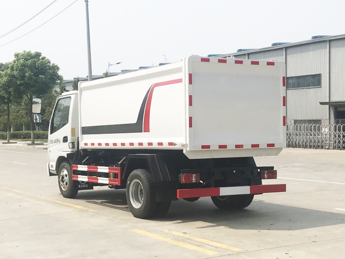 國六藍牌凱馬側(cè)掛桶式垃圾車